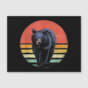 Retro Vintager Bär Magnetkarte