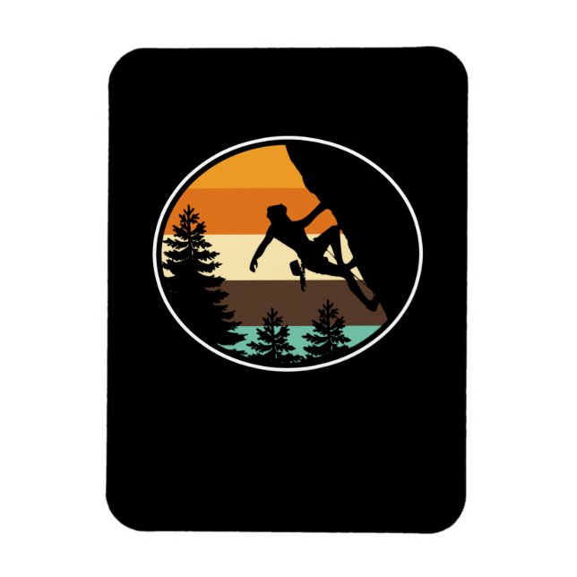 Retro Vintager Berg Klettergarten Magnet (Vertikal)