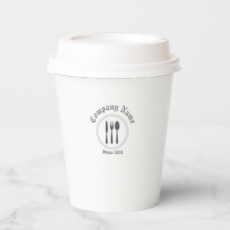 Retro Vintager Esslöffel, Gabel, Messer, Tafel Gra Pappbecher