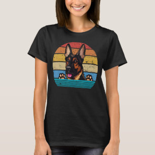 Retro Vintager europäischer Schäferhund T-Shirt