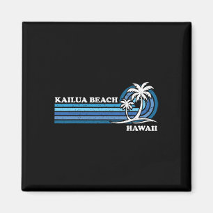 Retro Vintager Familienurlaub Hawaii Kailua Beach Magnet