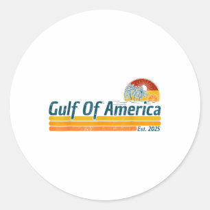 Retro Vintager Golf of US America 2025 American Fl Runder Aufkleber