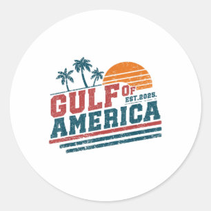 Retro Vintager Golf von Amerika 2025 Amerikanisch  Runder Aufkleber