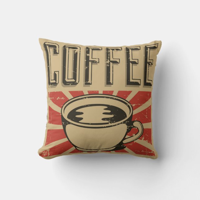 Retro Vintager klassischer Kaffee-Lover Kissen (Vorderseite)