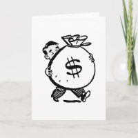 Retro Vintager Mann mit Geldbeutel