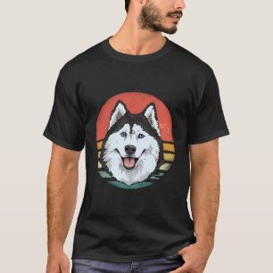 Retro Vintager sibirischer Husky Hund Rasse Lover T-Shirt