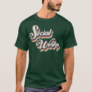 Retro-Vintager Sozialarbeiter T-Shirt