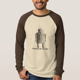 Retro Vintager Unternehmensroboter, der für Mann T-Shirt