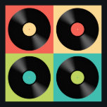 Retro Vintager Vinyl Record Pop Art Poster<br><div class="desc">Vintage Vinyl Record Collection</div>