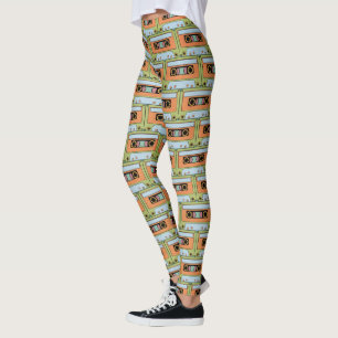 Retro Vintages 80er 90s der Kassetten-Bänder Leggings