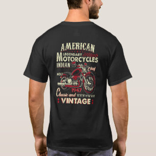 Retro Vintages amerikanisches Motorrad indisch für T-Shirt