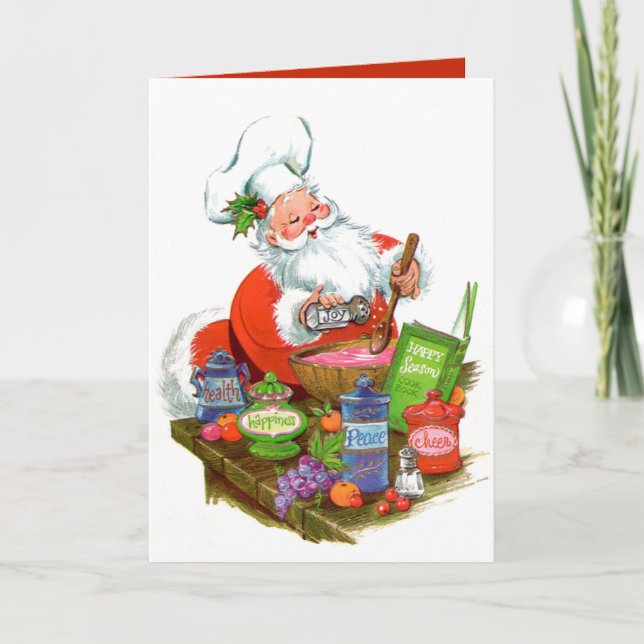 Retro Vintages Backen Weihnachten Weihnachten Karte (Vorderseite)