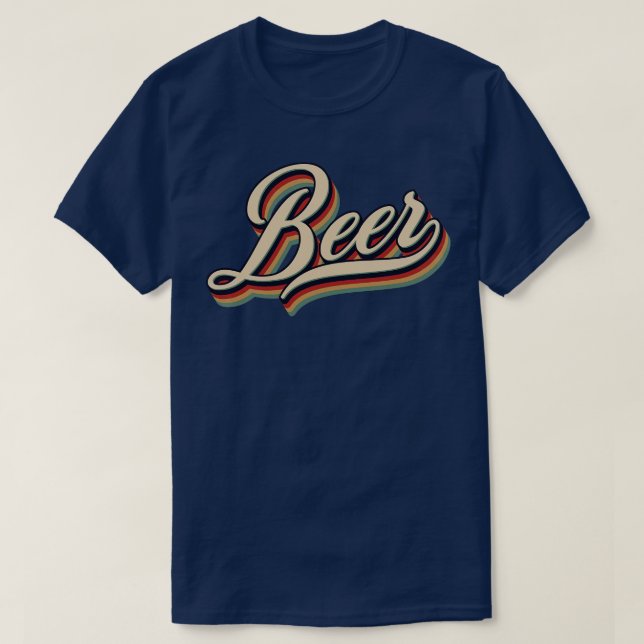 Retro-Vintages Bier T-Shirt (Design vorne)