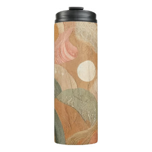 Retro Vintages Bohemisches, erdverschleiertes Desi Thermosbecher