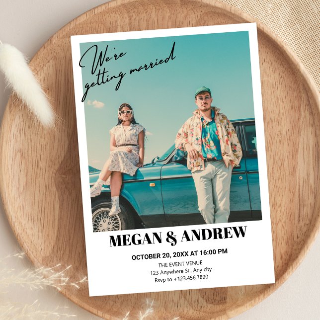 Retro Vintages Foto Hochzeit Einladung (Von Creator hochgeladen)