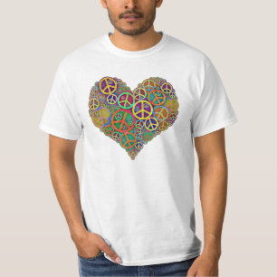 Retro Vintages Friedensherz T-Shirt