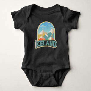 Retro Vintages Geschenk Islands, das Baby Strampler