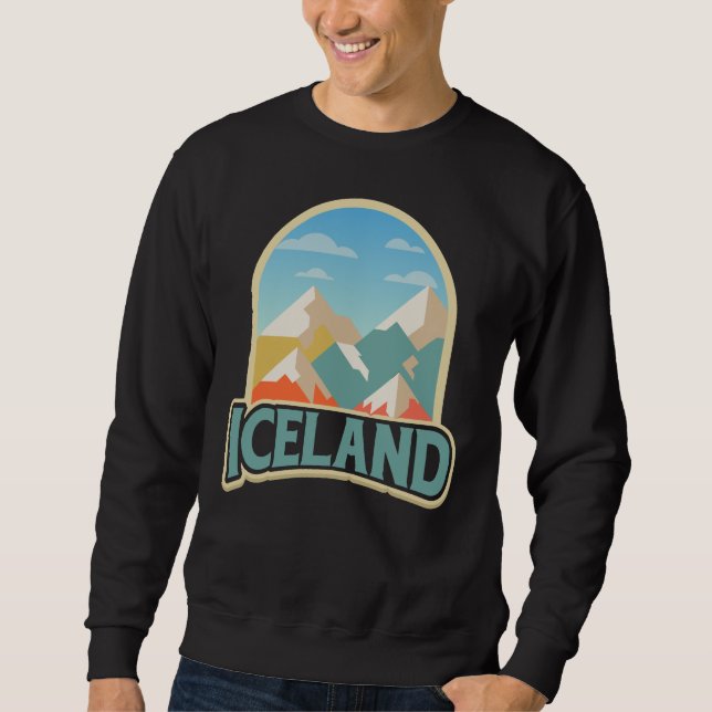 Retro Vintages Geschenk Islands, das Sweatshirt (Vorderseite)