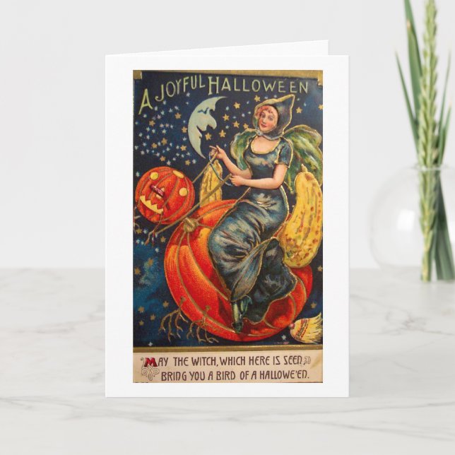 Retro Vintages Halloween frohes Halloween Karte (Vorderseite)