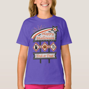 Retro Vintages Halloween-Zeichen - Trick oder Tret T-Shirt