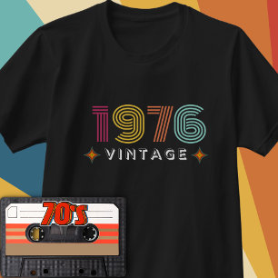 Retro Vintages Jahr 1976, farbenfroh, Minimalistis T-Shirt