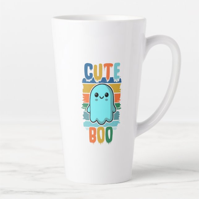 Retro Vintages Niedliches Halloween-Ghost Milchtasse (Rechts)