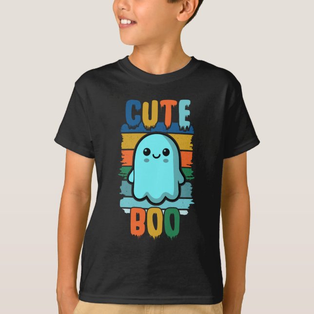 Retro Vintages Niedliches Halloween-Ghost T-Shirt (Vorderseite)