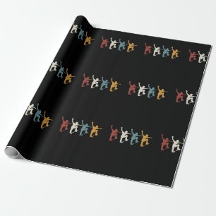 Retro-Vintages Skateboard Geschenkpapier
