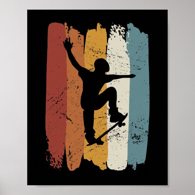 Retro-Vintages Skateboard Poster (Vorne)