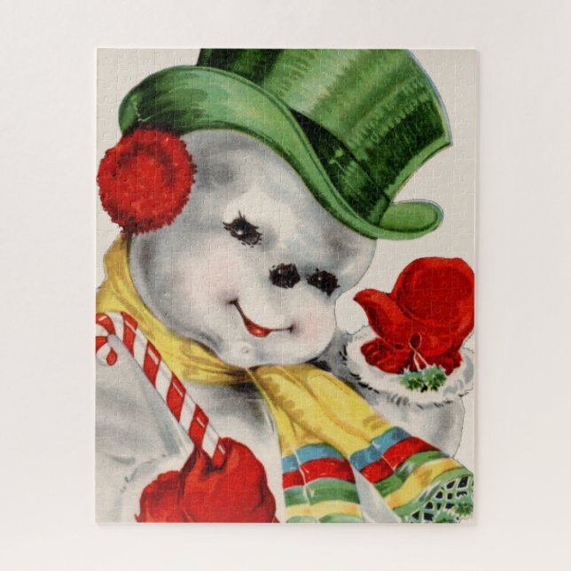 Retro Vintages Snowman Weihnachtsfestliches (Vertikal)