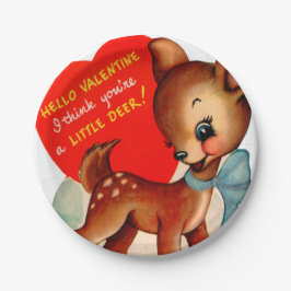 Retro Vintages Valentinerotwild-Party Pappteller