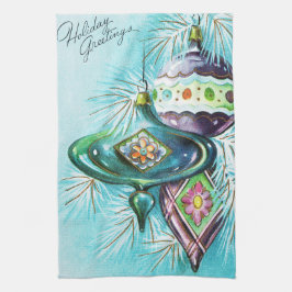 Retro Vintages Weihnachtsbirnen-Küchentuch Handtuch