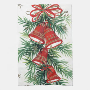 Retro Vintages Weihnachtsglocken-Küchentuch Küchentuch