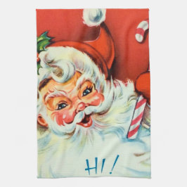 Retro Vintages Weihnachtssankt-Küchentuch Handtuch