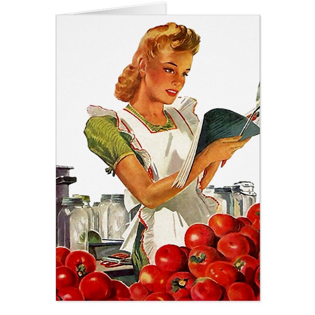 Retro Vintages Zuhause, das hübsche Dame leere (Vorne)
