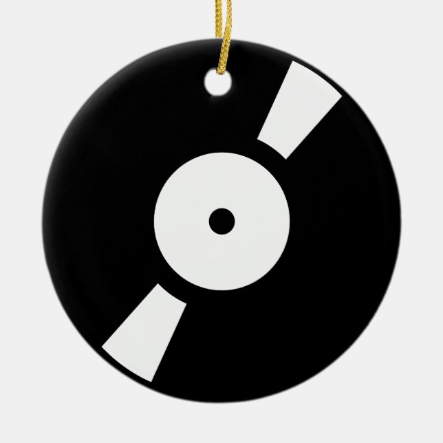 Retro-Vinyl-Datensatz Keramikornament (Vorne)