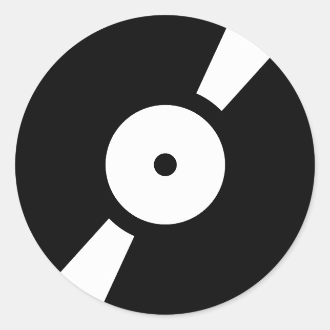 Retro-Vinyl-Datensatz Runder Aufkleber (Vorderseite)