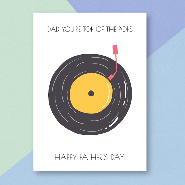 Retro Vinyl Funny Vatertag Card Karte (Von Creator hochgeladen)