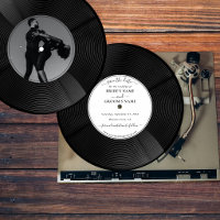 Retro-Vinyl-Musik-Schallplatte Hochzeit Termin spe