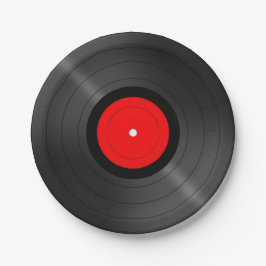 Retro Vinyl Plate Pappteller