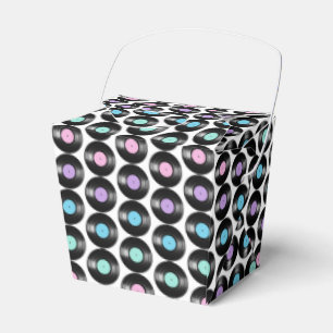 Retro Vinyl Platten Farbiges Muster Design Geschenkschachtel