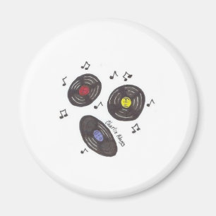 Retro-Vinyl-Platten Magnet