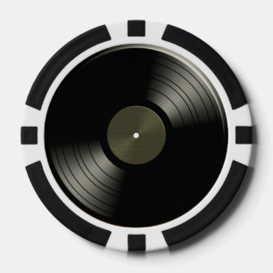 Retro-Vinyl-Platten Pokerchips