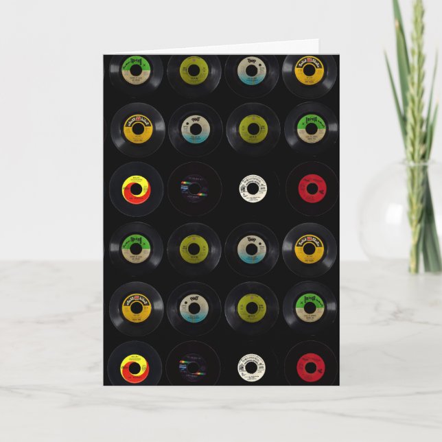 Retro Vinyl Record Album Blank Card Karte (Vorderseite)