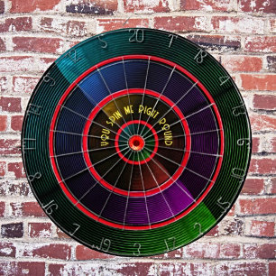 Retro Vinyl Record Dart Board Spin in Nostalgie Dartscheibe