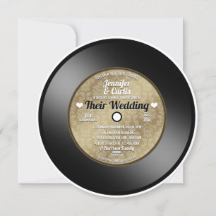 Retro Vinyl Record Einladung