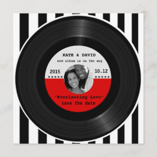 Retro Vinyl Record l Modern Rett-the-Date Save The Date