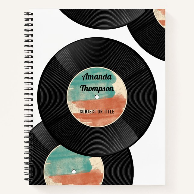 Retro Vinyl Record Music Album Notizbuch (Vorderseite)