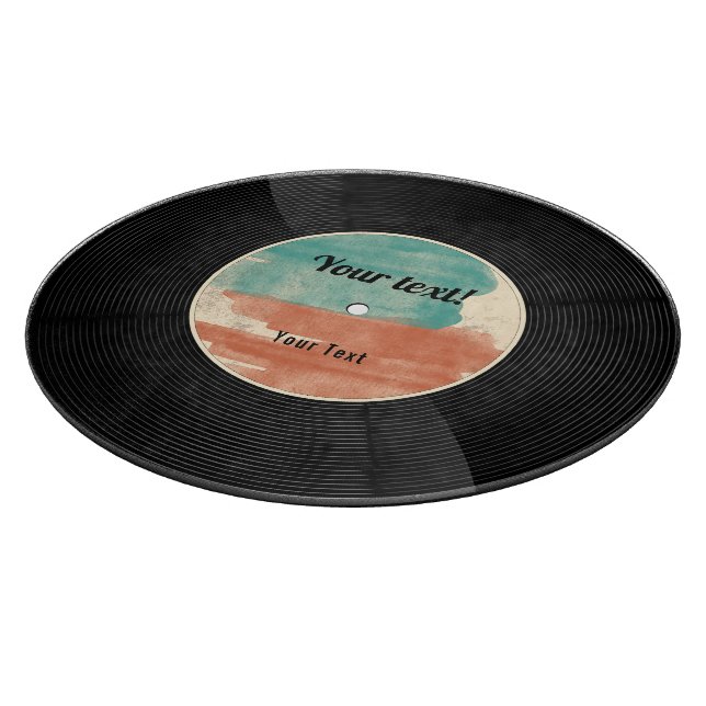 Retro Vinyl Record Music Album Schneidebrett (Ecke)