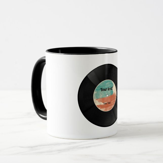 Retro Vinyl Record Music Album Tasse (Vorderseite Links)